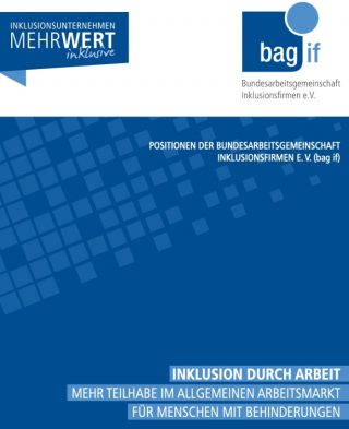 Cover der Broschüre "Inklusion durch Arbeit"